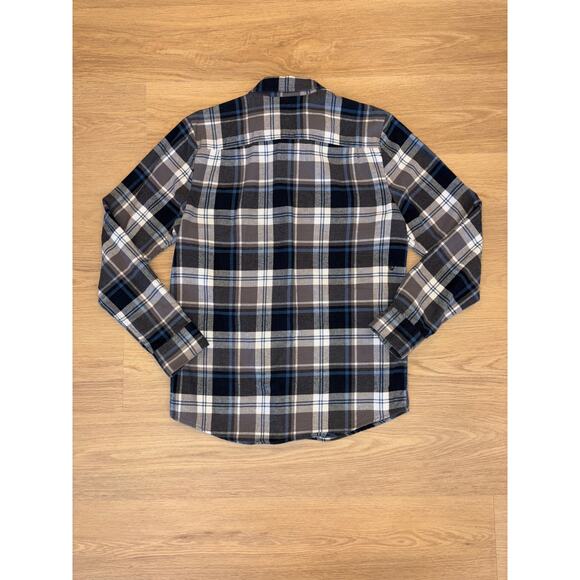 Volcom modern fit blue & gray long sleeve flannel mens size medium - Picture 4 of 4